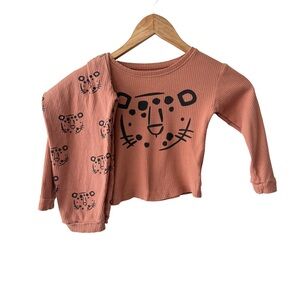 Kids' Terracotta Cheetah Pajama Set